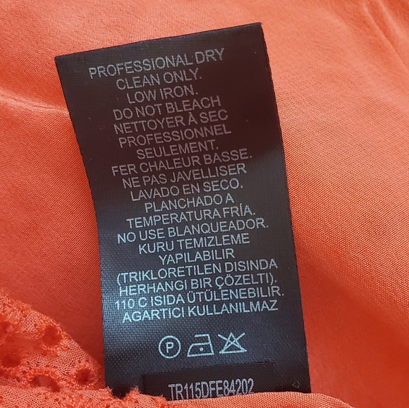 TIBI | Women's coral orange eyelet lace, zipper-front bomber jacket. Size small. - Picture 8 of 9